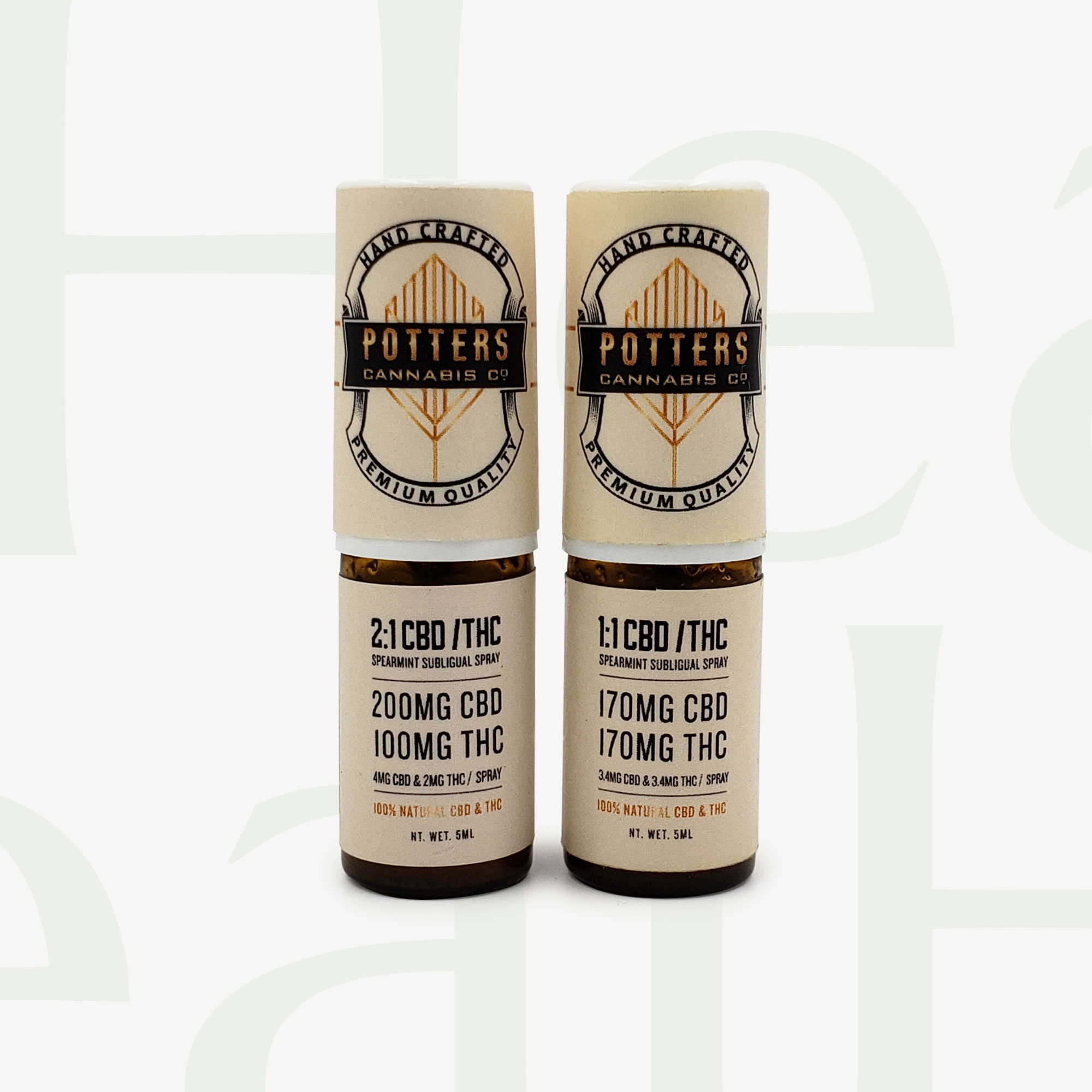 Potter’s Sublingual Spearmint Spray (CBD/THC)