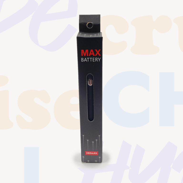 Max Vape Battery screw-on battery for 5-10 thread cartridges 380mAH