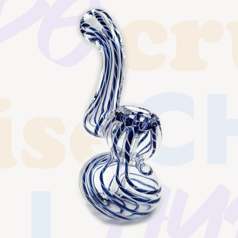 Sherlock-style, glass bubbler. 5 inches tall, easy to fill and simple to use. A basic water filtration pipe by Flybuds