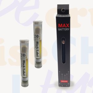 (2) Black Label 1 Gram Cartridges + Max Battery